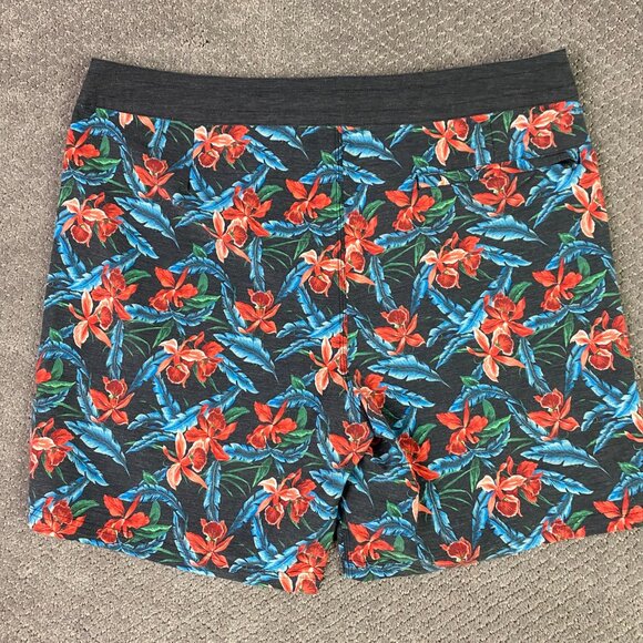 Fair Harbor The Nautilus Board Shorts Men's 38 Floral Tropical Swim Trunks - Picture 5 of 13